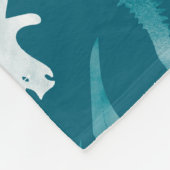 Dinosaurier Wasserfarbe: Textilmuster Fleecedecke (Ecke)