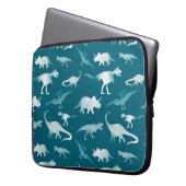 Dinosaurier Wasserfarbe: Textilmuster Laptopschutzhülle (Vorderseite Links)