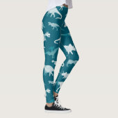 Dinosaurier Wasserfarbe: Textilmuster Leggings (Rechts)