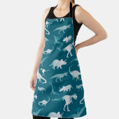 Dinosaurier Wasserfarbe: Textilmuster Schürze (InSitu)