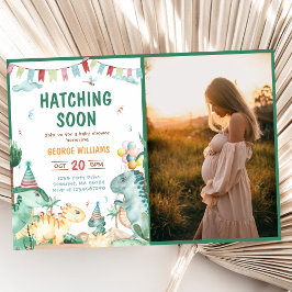 Dinosaurier Wasserfarbenfrost Bald Babydusche Einladung