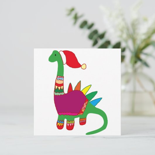 Dinosaurier Weihnachten (Stehend Vorderseite)