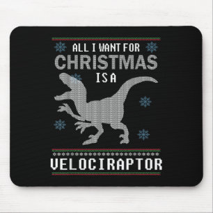 Dinosaurier Weihnachten Alles, was ich Wollte, ist Mousepad