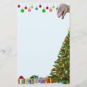 Dinosaurier Weihnachten Briefpapier (Rückseite)