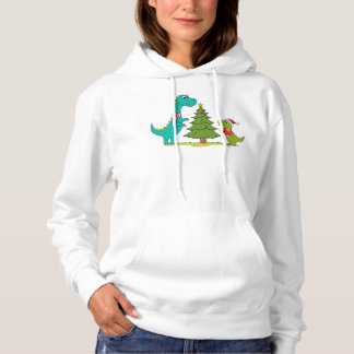Dinosaurier Weihnachten feiern Hoodie