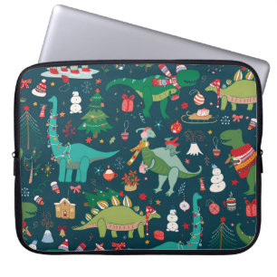 Dinosaurier Weihnachten: Frohes Neues Jahr Laptopschutzhülle