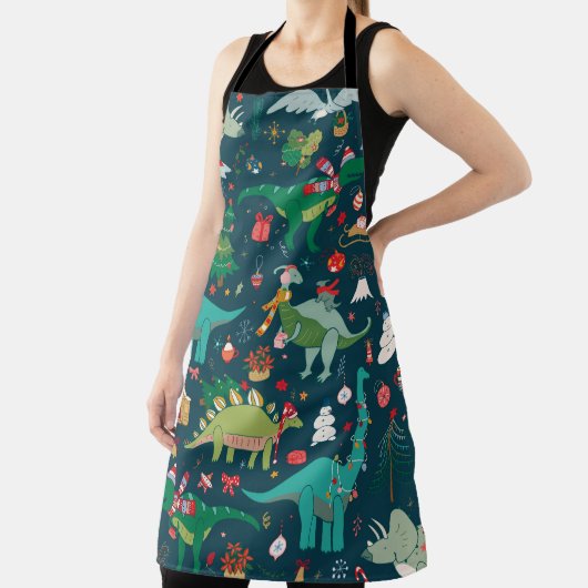 Dinosaurier Weihnachten: Frohes Neues Jahr Schürze (InSitu)