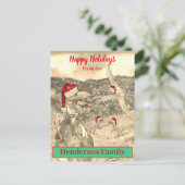 Dinosaurier Weihnachten Funny T Rex Santa Familien (Stehend Vorderseite)