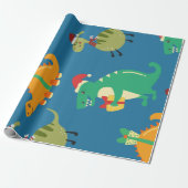 Dinosaurier Weihnachten Geschenkpapier (Ungerollt)