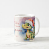 Dinosaurier Weihnachten Kaffeetasse (VorderseiteRechts)