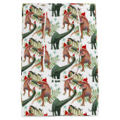 Dinosaurier Weihnachten Mittlere Geschenktüte (Rückseite)