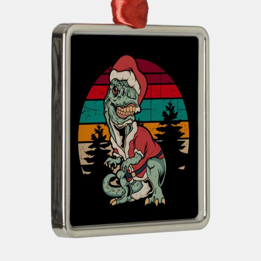 Dinosaurier Weihnachten Ornament Aus Metall (Rechts)
