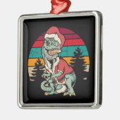 Dinosaurier Weihnachten Ornament Aus Metall (Links)