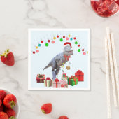 Dinosaurier Weihnachten Serviette (Beispiel)