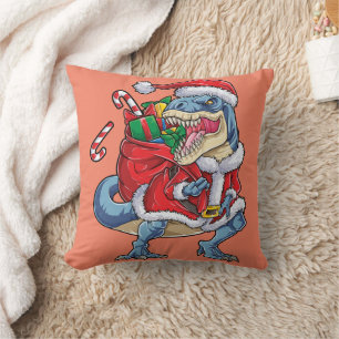 Dinosaurier Weihnachts Weihnachtsmann T rex Boys M Kissen