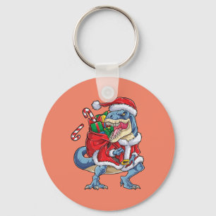 Dinosaurier Weihnachts Weihnachtsmann T rex Boys M Schlüsselanhänger