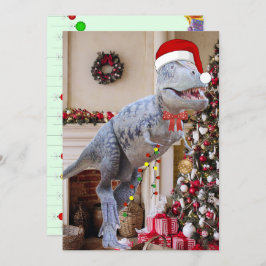 Dinosaurier Weihnachtsflachkarte