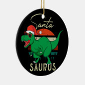 Dinosaurier Weihnachtsgeschenk, Familiendekoration Keramik Ornament (Rechts)