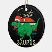 Dinosaurier Weihnachtsgeschenk, Familiendekoration Keramik Ornament (Links)