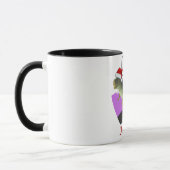 Dinosaurier-Weihnachtsgeschenk, personalisierter N Tasse (Links)