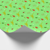 Dinosaurier Weihnachtsgeschenk Wrapping Paper Geschenkpapier (Ecke)