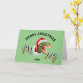 Dinosaurier Weihnachtskarte Funny Christmas Card Karte (Gelbe Blume)