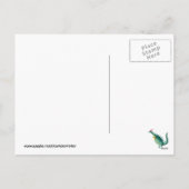 Dinosaurier - Weihnachtsmann-Helfer Feiertagspostkarte (Rückseite)