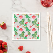 Dinosaurier Weihnachtsmuster Serviette (Beispiel)