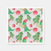 Dinosaurier Weihnachtsmuster Serviette (Vorderseite)