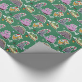 Dinosaurier-WeihnachtsPackpapier Geschenkpapier (Ecke)