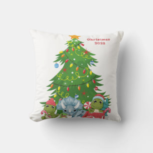 Dinosaurier Weihnachtsschrotkissen anpassbar Kissen