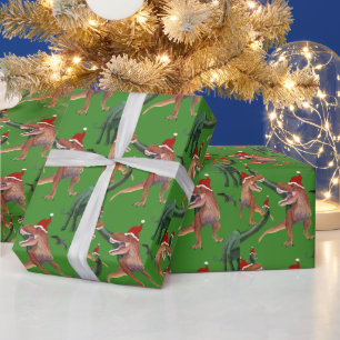 Dinosaurier Weihnachtswrapping Paper Geschenkpapier