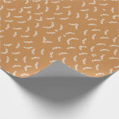 Dinosaurier Weihnachtswrapping Paper, Weißes Party Geschenkpapier (Ecke)