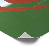 Dinosaurier Whimsical Cartoon Art Poster (Ecke)