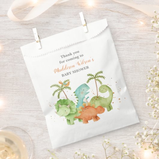Dinosaurier Wild Baby Shower Fevor Bag Geschenktütchen (Ausgeschnitten)