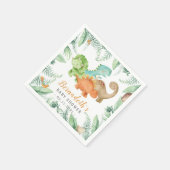 Dinosaurier Wild Baby Shower Napkins Serviette (Ecke)