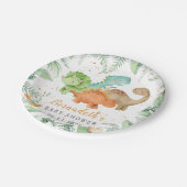 Dinosaurier Wild Baby Shower Paper Teller (Schrägansicht)