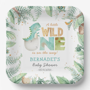 Dinosaurier Wild Baby Shower Paper Teller