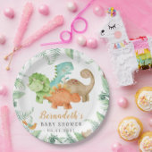 Dinosaurier Wild Baby Shower Pappteller (Party)