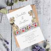 Dinosaurier-Wildblume Einladung