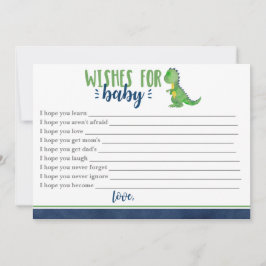 Dinosaurier will Baby Mitteilungskarte