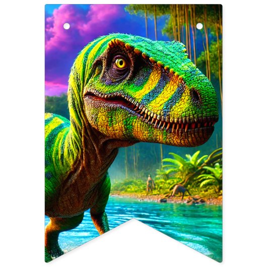 Dinosaurier Wimpelkette (Dritte Fahne)