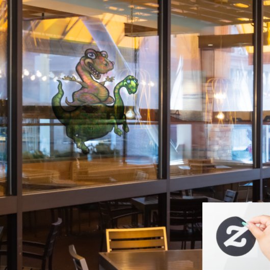 Dinosaurier Window Cling Fensteraufkleber (Restaurantfenster)