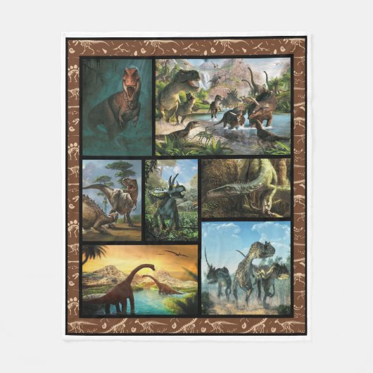 Dinosaurier World Fleecedecke (Vorderseite)