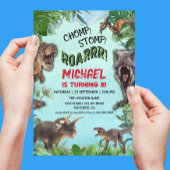 Dinosaurier World Kindergeburtstag Party Einladung