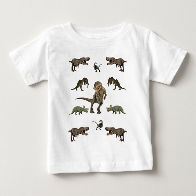 Dinosaurier Wrapping Paper Baby T-shirt (Vorderseite)