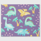 Dinosaurier Wrapping Paper Geschenkpapier (Flach)