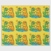Dinosaurier Wrapping Paper 🦖 🎁 Geschenkpapier (Flach)