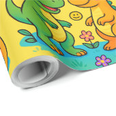 Dinosaurier Wrapping Paper 🦖 🎁 Geschenkpapier (Rolleneckpunkt)