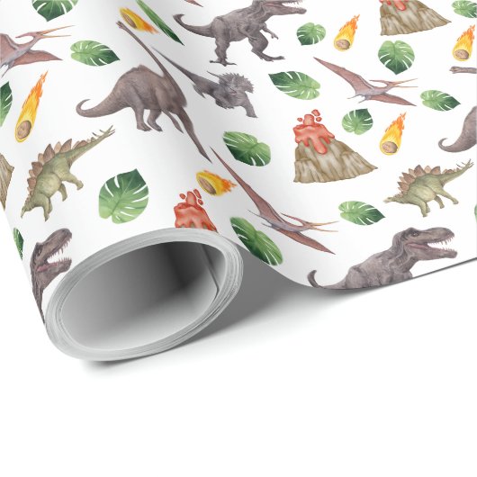 Dinosaurier Wrapping Paper Geschenkpapier (Rolleneckpunkt)